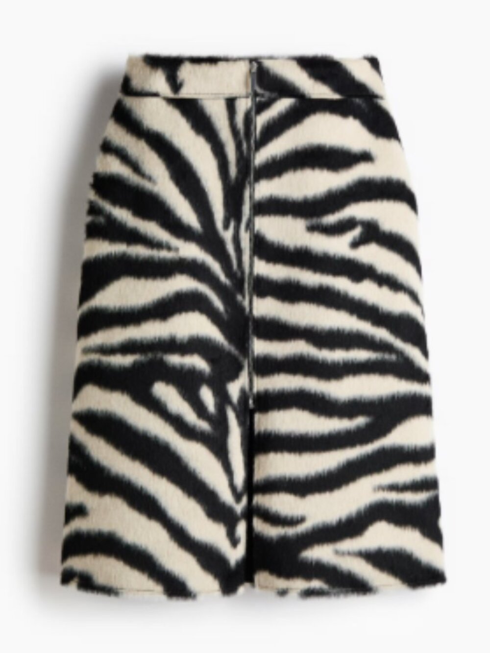 H&M Zip-Front Zebra  Skirt